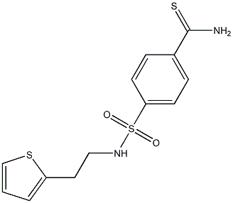 4-{[2-(thiophen-2-yl)ethyl]sulfamoyl}benzene-1-carbothioamide 结构式