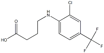 4-{[2-chloro-4-(trifluoromethyl)phenyl]amino}butanoic acid 结构式