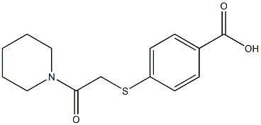 4-{[2-oxo-2-(piperidin-1-yl)ethyl]sulfanyl}benzoic acid 结构式