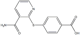 4-{[3-(aminocarbonyl)pyridin-2-yl]thio}benzoic acid 结构式