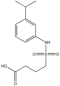 4-{[3-(propan-2-yl)phenyl]sulfamoyl}butanoic acid 结构式