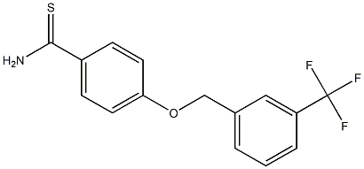 4-{[3-(trifluoromethyl)phenyl]methoxy}benzene-1-carbothioamide 结构式