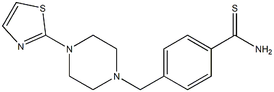 4-{[4-(1,3-thiazol-2-yl)piperazin-1-yl]methyl}benzene-1-carbothioamide 结构式