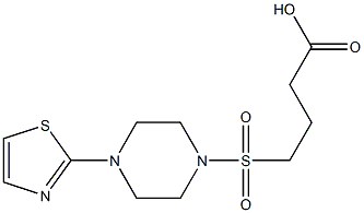 4-{[4-(1,3-thiazol-2-yl)piperazine-1-]sulfonyl}butanoic acid 结构式