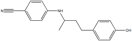 4-{[4-(4-hydroxyphenyl)butan-2-yl]amino}benzonitrile 结构式