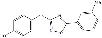 4-{[5-(3-aminophenyl)-1,2,4-oxadiazol-3-yl]methyl}phenol 结构式