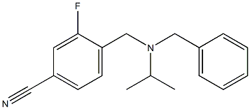 4-{[benzyl(propan-2-yl)amino]methyl}-3-fluorobenzonitrile 结构式