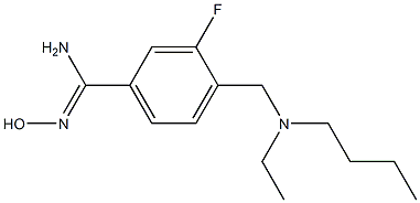 4-{[butyl(ethyl)amino]methyl}-3-fluoro-N'-hydroxybenzenecarboximidamide 结构式