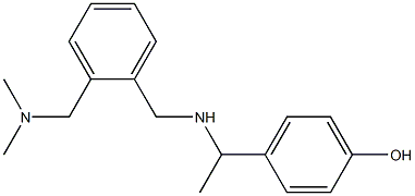 4-{1-[({2-[(dimethylamino)methyl]phenyl}methyl)amino]ethyl}phenol 结构式