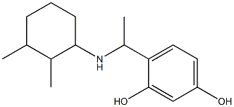 4-{1-[(2,3-dimethylcyclohexyl)amino]ethyl}benzene-1,3-diol 结构式