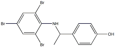 4-{1-[(2,4,6-tribromophenyl)amino]ethyl}phenol 结构式