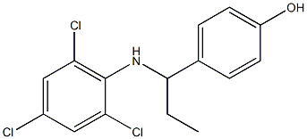 4-{1-[(2,4,6-trichlorophenyl)amino]propyl}phenol 结构式