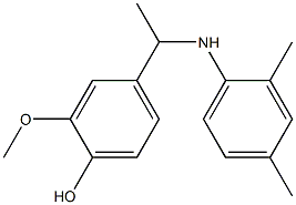 4-{1-[(2,4-dimethylphenyl)amino]ethyl}-2-methoxyphenol 结构式