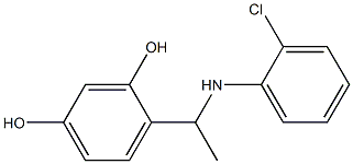 4-{1-[(2-chlorophenyl)amino]ethyl}benzene-1,3-diol 结构式