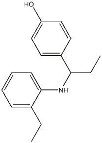 4-{1-[(2-ethylphenyl)amino]propyl}phenol 结构式