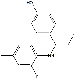 4-{1-[(2-fluoro-4-methylphenyl)amino]propyl}phenol 结构式