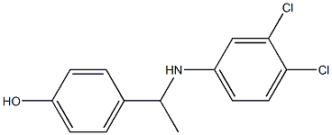 4-{1-[(3,4-dichlorophenyl)amino]ethyl}phenol 结构式