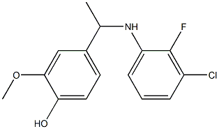 4-{1-[(3-chloro-2-fluorophenyl)amino]ethyl}-2-methoxyphenol 结构式