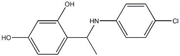 4-{1-[(4-chlorophenyl)amino]ethyl}benzene-1,3-diol 结构式