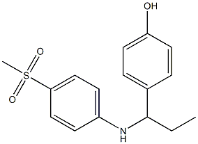 4-{1-[(4-methanesulfonylphenyl)amino]propyl}phenol 结构式