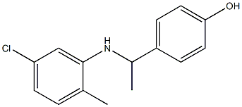 4-{1-[(5-chloro-2-methylphenyl)amino]ethyl}phenol 结构式