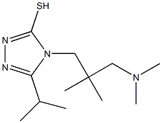 4-{2-[(dimethylamino)methyl]-2-methylpropyl}-5-(propan-2-yl)-4H-1,2,4-triazole-3-thiol 结构式