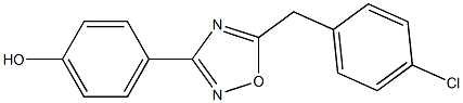 4-{5-[(4-chlorophenyl)methyl]-1,2,4-oxadiazol-3-yl}phenol 结构式