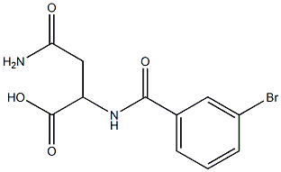 4-amino-2-[(3-bromobenzoyl)amino]-4-oxobutanoic acid 结构式