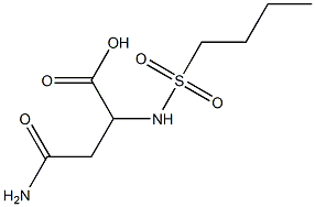 4-amino-2-[(butylsulfonyl)amino]-4-oxobutanoic acid 结构式