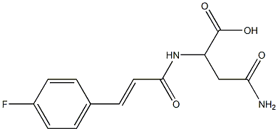 4-amino-2-{[(2E)-3-(4-fluorophenyl)prop-2-enoyl]amino}-4-oxobutanoic acid 结构式