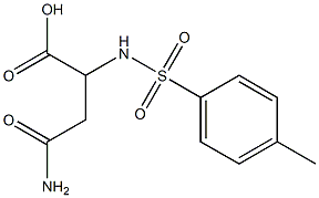 4-amino-2-{[(4-methylphenyl)sulfonyl]amino}-4-oxobutanoic acid 结构式