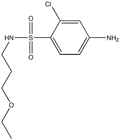 4-amino-2-chloro-N-(3-ethoxypropyl)benzene-1-sulfonamide 结构式