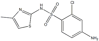 4-amino-2-chloro-N-(4-methyl-1,3-thiazol-2-yl)benzene-1-sulfonamide 结构式