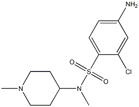 4-amino-2-chloro-N-methyl-N-(1-methylpiperidin-4-yl)benzene-1-sulfonamide 结构式