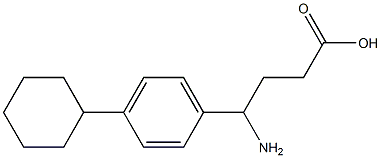 4-amino-4-(4-cyclohexylphenyl)butanoic acid 结构式