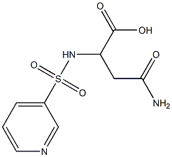 4-amino-4-oxo-2-[(pyridin-3-ylsulfonyl)amino]butanoic acid 结构式