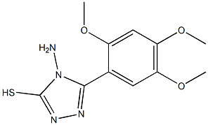 4-amino-5-(2,4,5-trimethoxyphenyl)-4H-1,2,4-triazole-3-thiol 结构式