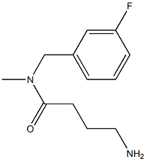 4-amino-N-[(3-fluorophenyl)methyl]-N-methylbutanamide 结构式