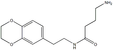 4-amino-N-[2-(2,3-dihydro-1,4-benzodioxin-6-yl)ethyl]butanamide 结构式