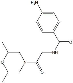 4-amino-N-[2-(2,6-dimethylmorpholin-4-yl)-2-oxoethyl]benzamide 结构式