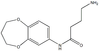 4-amino-N-3,4-dihydro-2H-1,5-benzodioxepin-7-ylbutanamide 结构式