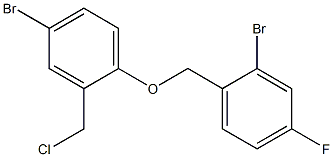 4-bromo-1-[(2-bromo-4-fluorophenyl)methoxy]-2-(chloromethyl)benzene 结构式