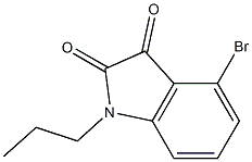 4-bromo-1-propyl-2,3-dihydro-1H-indole-2,3-dione 结构式
