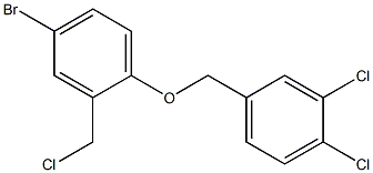 4-bromo-2-(chloromethyl)-1-[(3,4-dichlorophenyl)methoxy]benzene 结构式