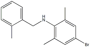 4-bromo-2,6-dimethyl-N-[(2-methylphenyl)methyl]aniline 结构式