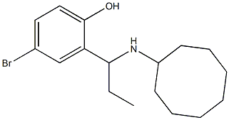 4-bromo-2-[1-(cyclooctylamino)propyl]phenol 结构式