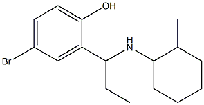 4-bromo-2-{1-[(2-methylcyclohexyl)amino]propyl}phenol 结构式