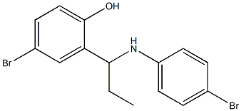 4-bromo-2-{1-[(4-bromophenyl)amino]propyl}phenol 结构式