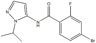 4-bromo-2-fluoro-N-(1-isopropyl-1H-pyrazol-5-yl)benzamide 结构式