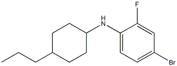 4-bromo-2-fluoro-N-(4-propylcyclohexyl)aniline 结构式